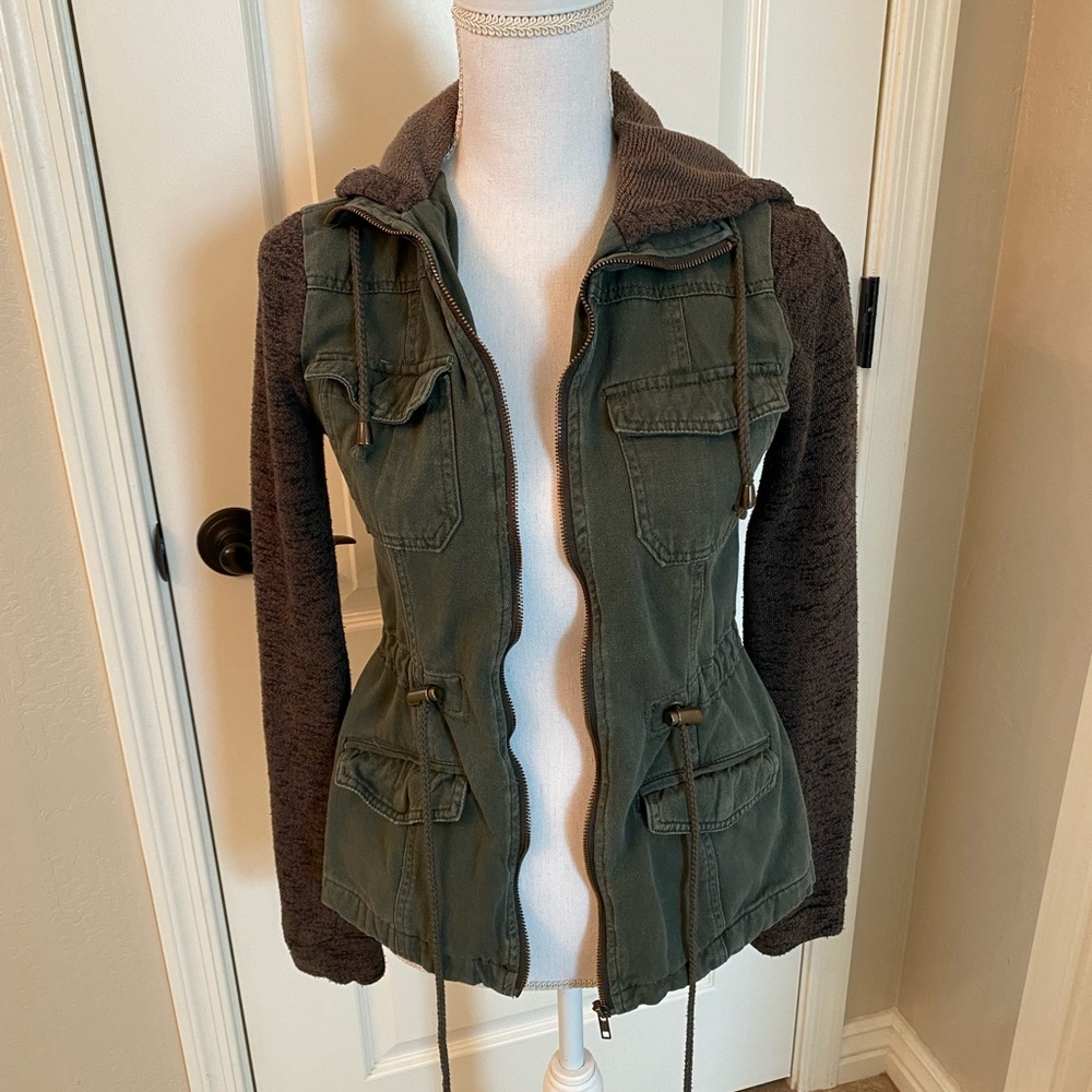 Army Green hoodie jacket